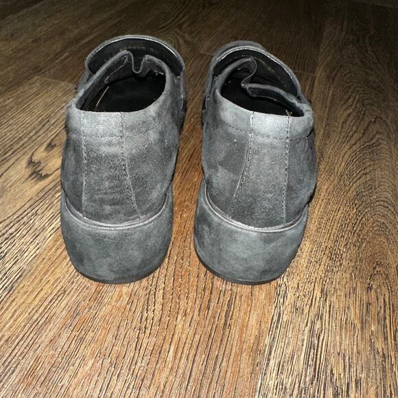 Rare Vtg 90s ECCO Black Suede Chunky Loafer Euro 39 8/8.5 - Picture 5 of 8